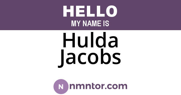 Hulda Jacobs