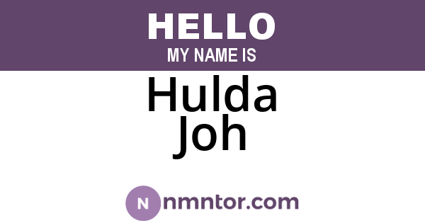 Hulda Joh