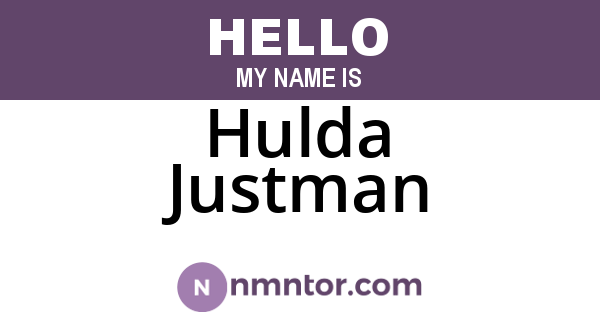 Hulda Justman