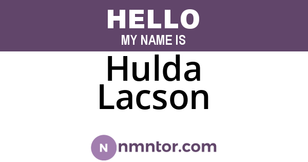 Hulda Lacson
