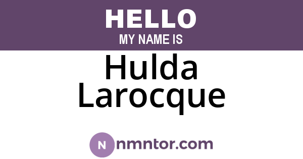 Hulda Larocque