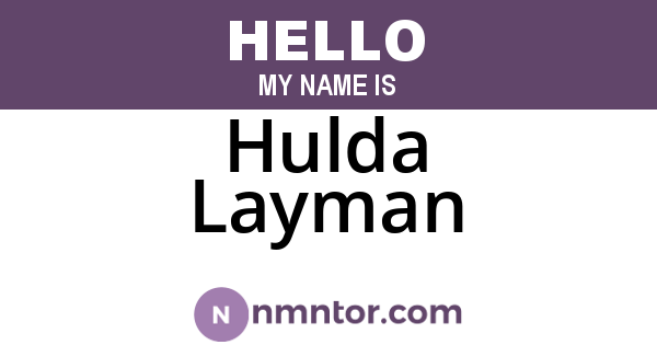 Hulda Layman