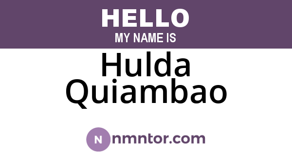 Hulda Quiambao