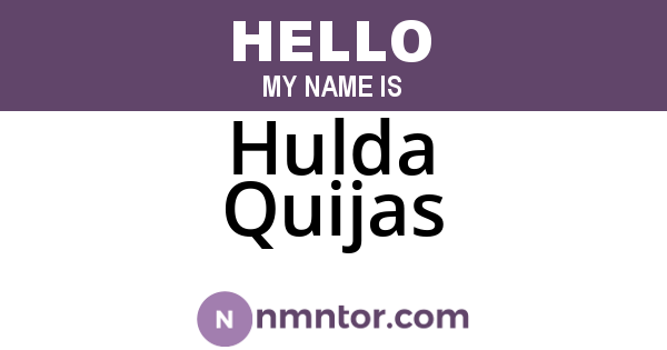 Hulda Quijas