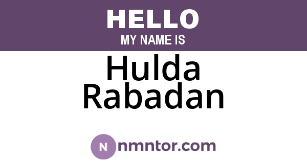 Hulda Rabadan