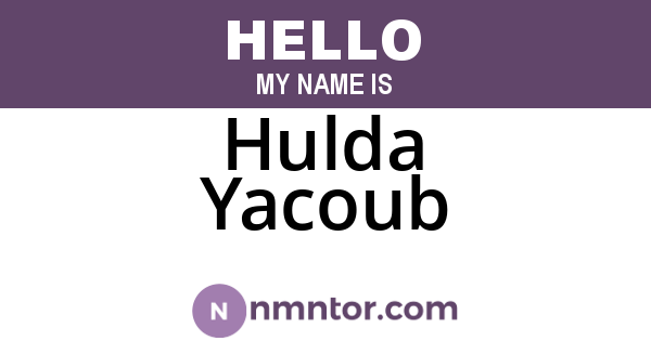 Hulda Yacoub