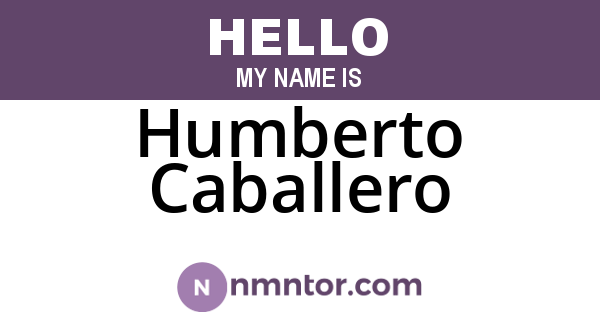 Humberto Caballero