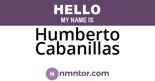 Humberto Cabanillas