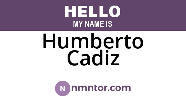 Humberto Cadiz
