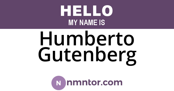 Humberto Gutenberg