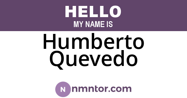 Humberto Quevedo