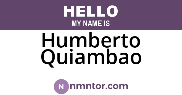 Humberto Quiambao
