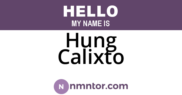 Hung Calixto