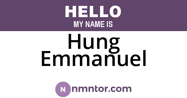 Hung Emmanuel