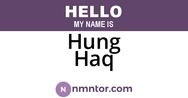 Hung Haq