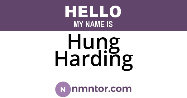 Hung Harding