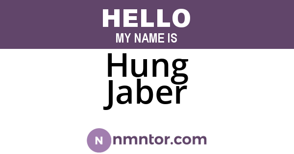 Hung Jaber