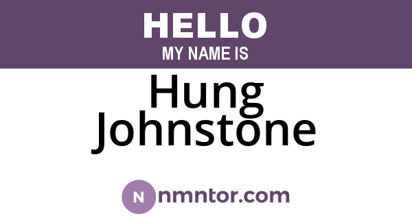 Hung Johnstone