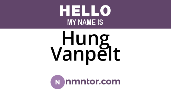 Hung Vanpelt