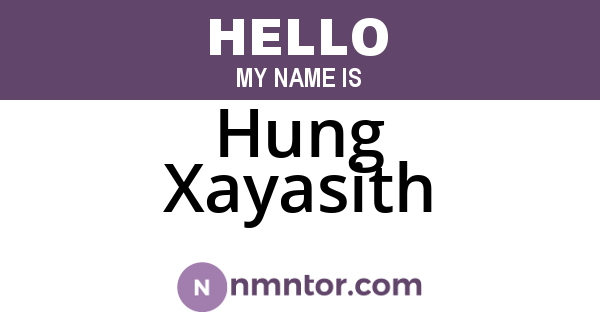 Hung Xayasith