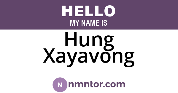 Hung Xayavong