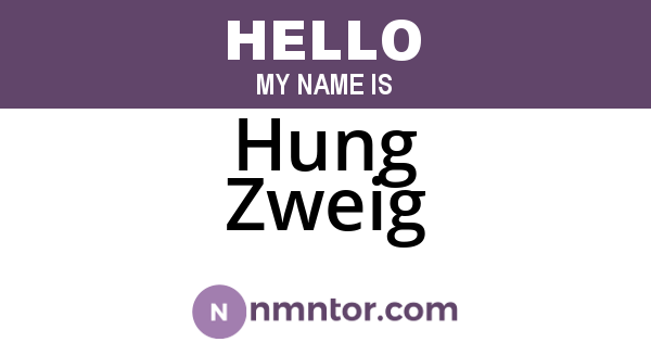 Hung Zweig