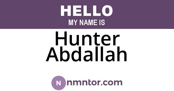 Hunter Abdallah
