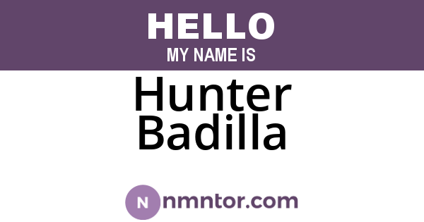 Hunter Badilla