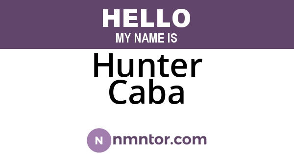 Hunter Caba