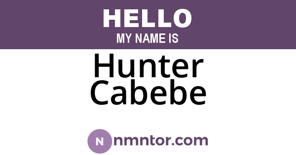 Hunter Cabebe