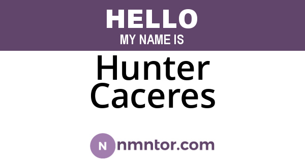 Hunter Caceres