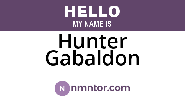 Hunter Gabaldon