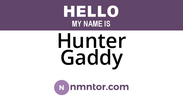 Hunter Gaddy