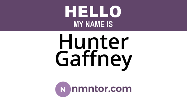 Hunter Gaffney