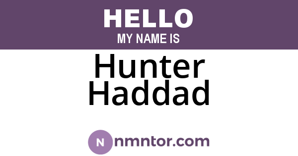 Hunter Haddad
