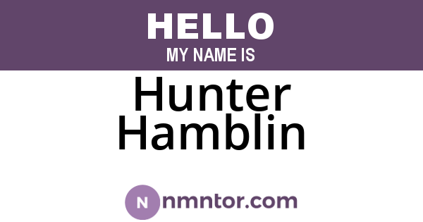 Hunter Hamblin