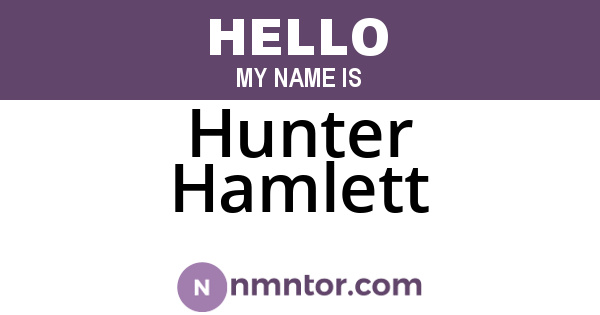 Hunter Hamlett