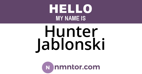 Hunter Jablonski
