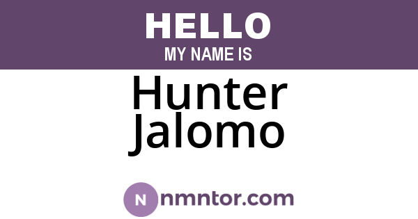 Hunter Jalomo