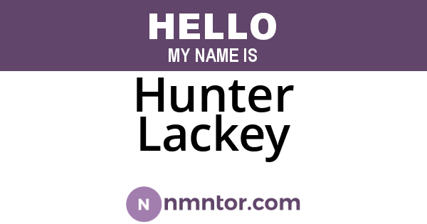 Hunter Lackey