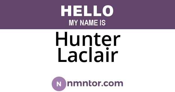 Hunter Laclair