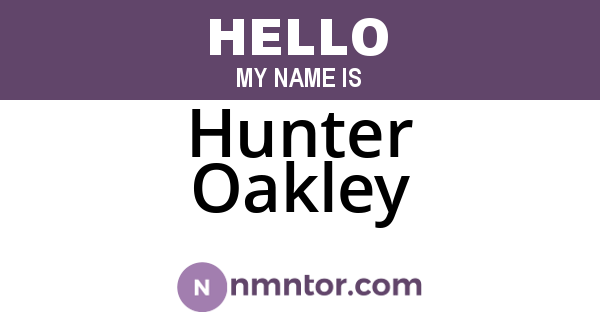 Hunter Oakley