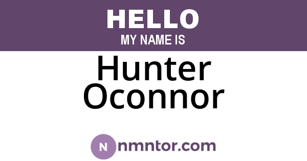 Hunter Oconnor