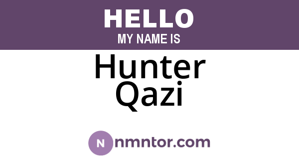 Hunter Qazi