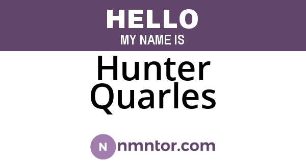 Hunter Quarles