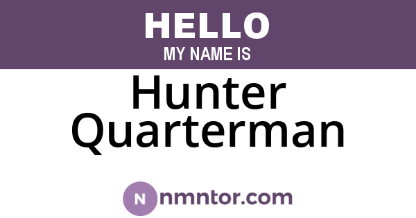 Hunter Quarterman