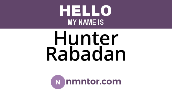 Hunter Rabadan
