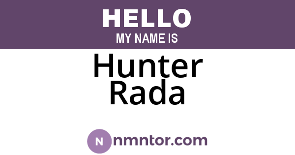 Hunter Rada