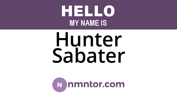 Hunter Sabater