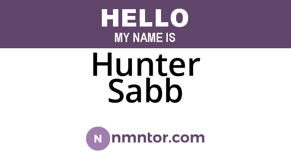 Hunter Sabb